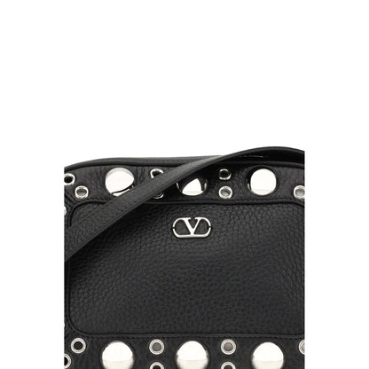 Valentino Garavani Black Leather Shoulder Bag