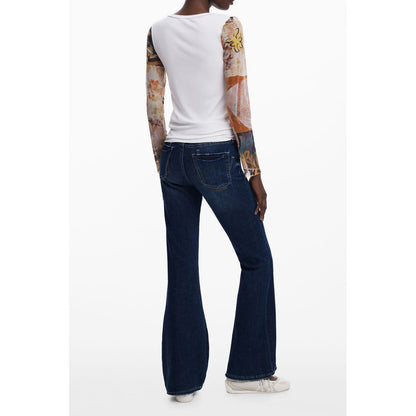 Desigual Bianco Viscosa Women Sweater