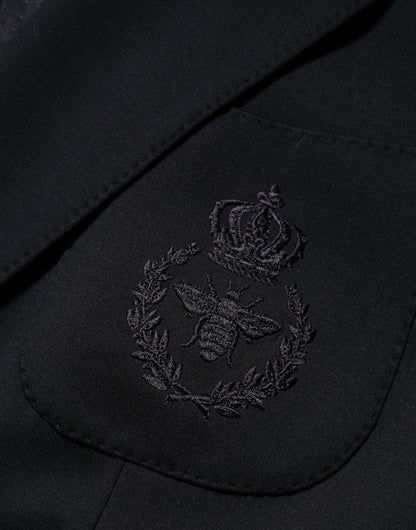 Dolce & Gabbana Black Viscose 2 Buttons Suit Jacket Blazer