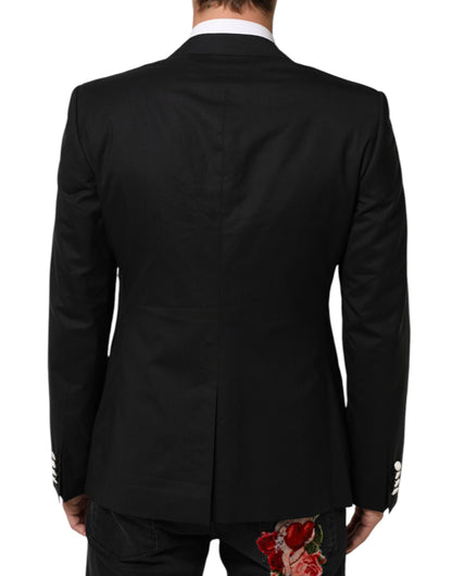 Dolce & Gabbana Black White MARTINI 1 Button Men Suit Blazer