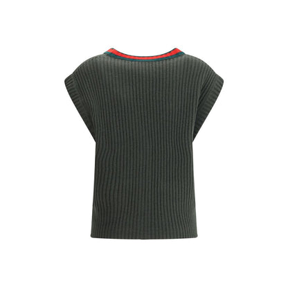 Gucci Bicolor Wool Sleeveles Sweater