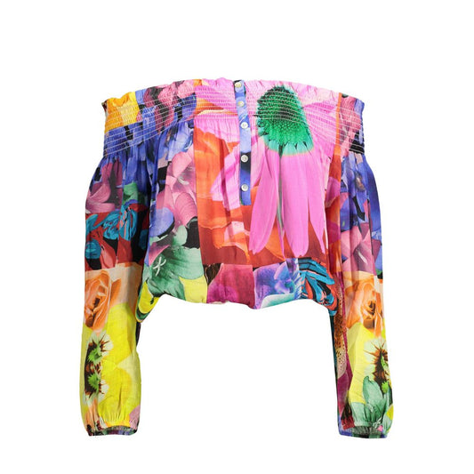 Desigual Pink Viscose Women T-Shirt