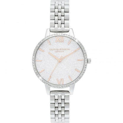 Olivia Burton Silver Stainless Steel Dress Watch