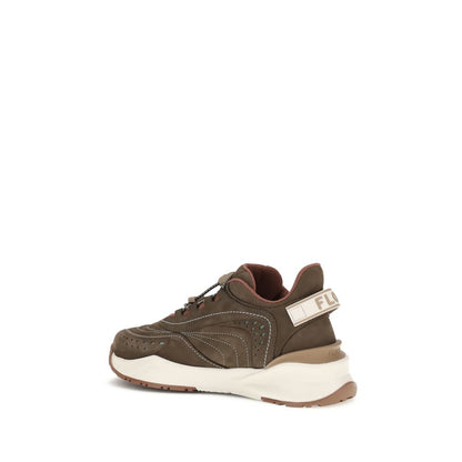 Fendi Brown Rubber Athletic Sneakers
