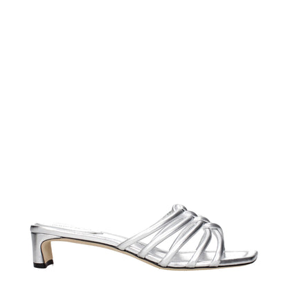 Jimmy Choo Gray Leather Sandals