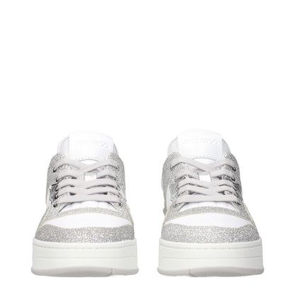 Jimmy Choo White Leather Low Top Sneakers