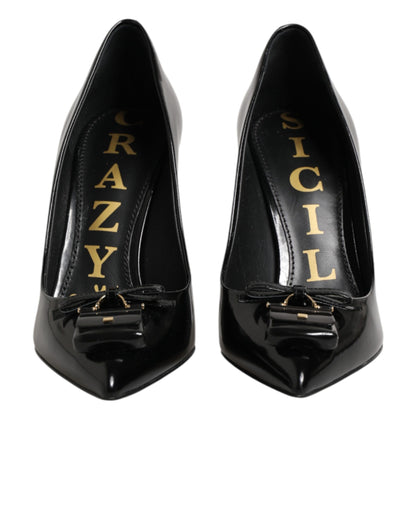 Dolce & Gabbana Black Bag Embellished Heels Pumps Shoes