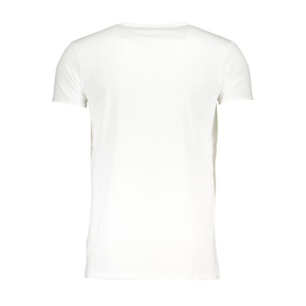 Cavalli Class Bianco Cotton Men T-Shirt