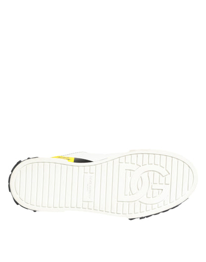 حذاء سنيكرز دولتشي آند غابانا متعدد الألوان من الجلد منخفض الرقبة بنقشة جرافيتي