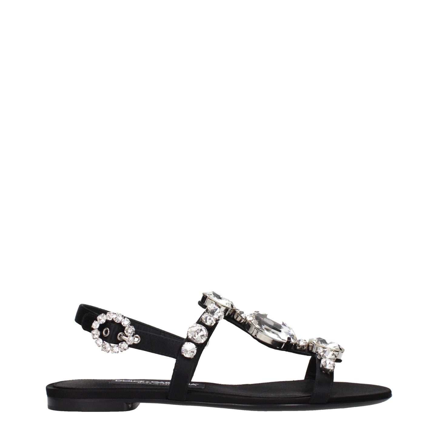 Dolce & Gabbana Black Satin Sandals