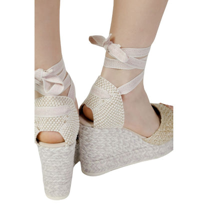 Espadrilles Multicolor Cotton High Heel Pumps