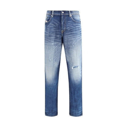 Diesel Blue Cotton Slim Fit Jeans