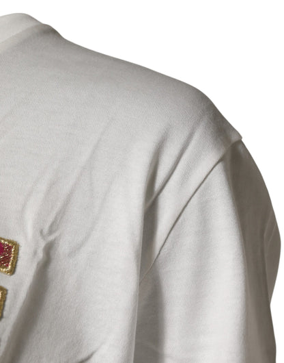 Dolce & Gabbana White Logo Crew Neck Short Sleeves T-shirt