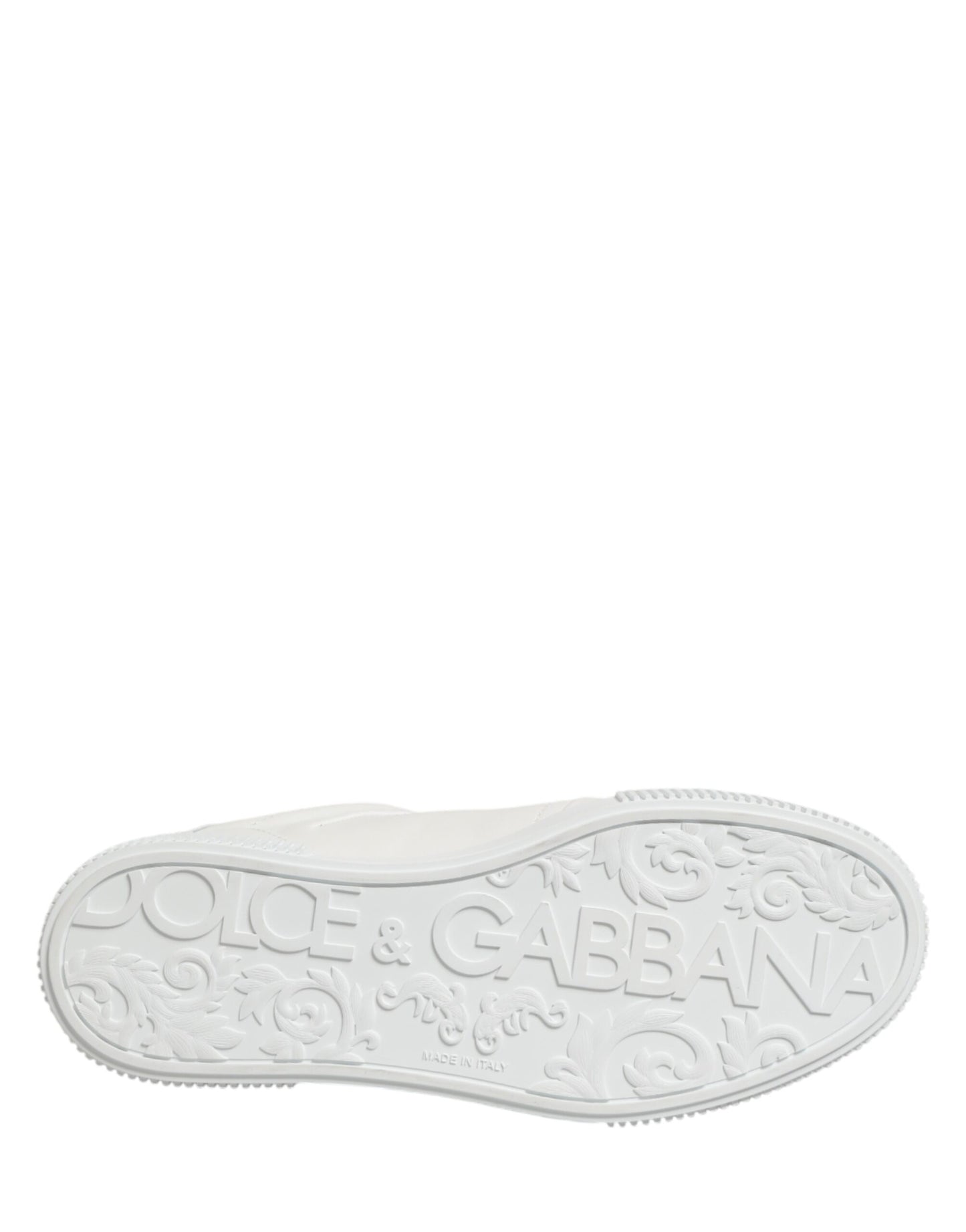 حذاء رياضي رجالي منخفض الرقبة من دولتشي آند غابانا ميامي أبيض اللون