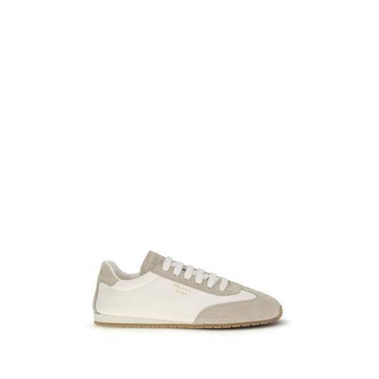 Prada Cream Lamb Ovis Aries Aries Low Top Sneakers