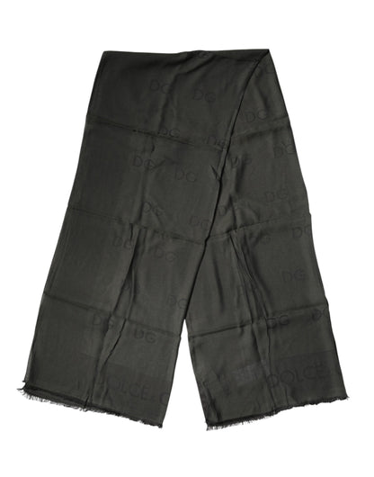 Dolce & Gabbana Black Modal Neck Wrap Men Shawl Men Scarf