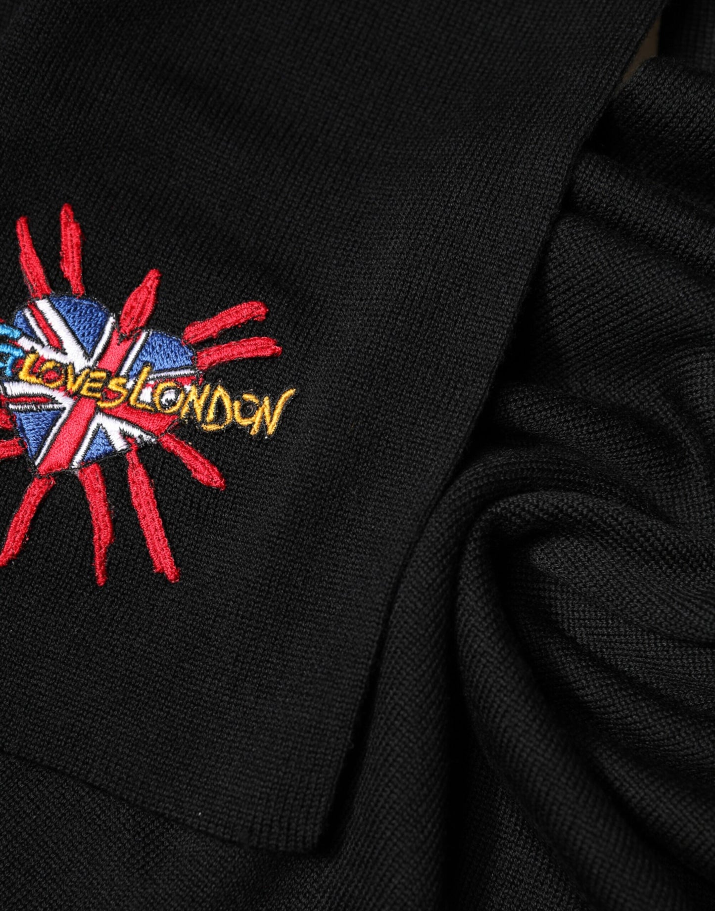 Dolce & Gabbana Blue Wool DG Loves London Neck Wrap Scarf