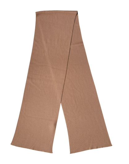 وشاح دولتشي آند غابانا بني من الكشمير المحبوك مع لفافة للرقبة