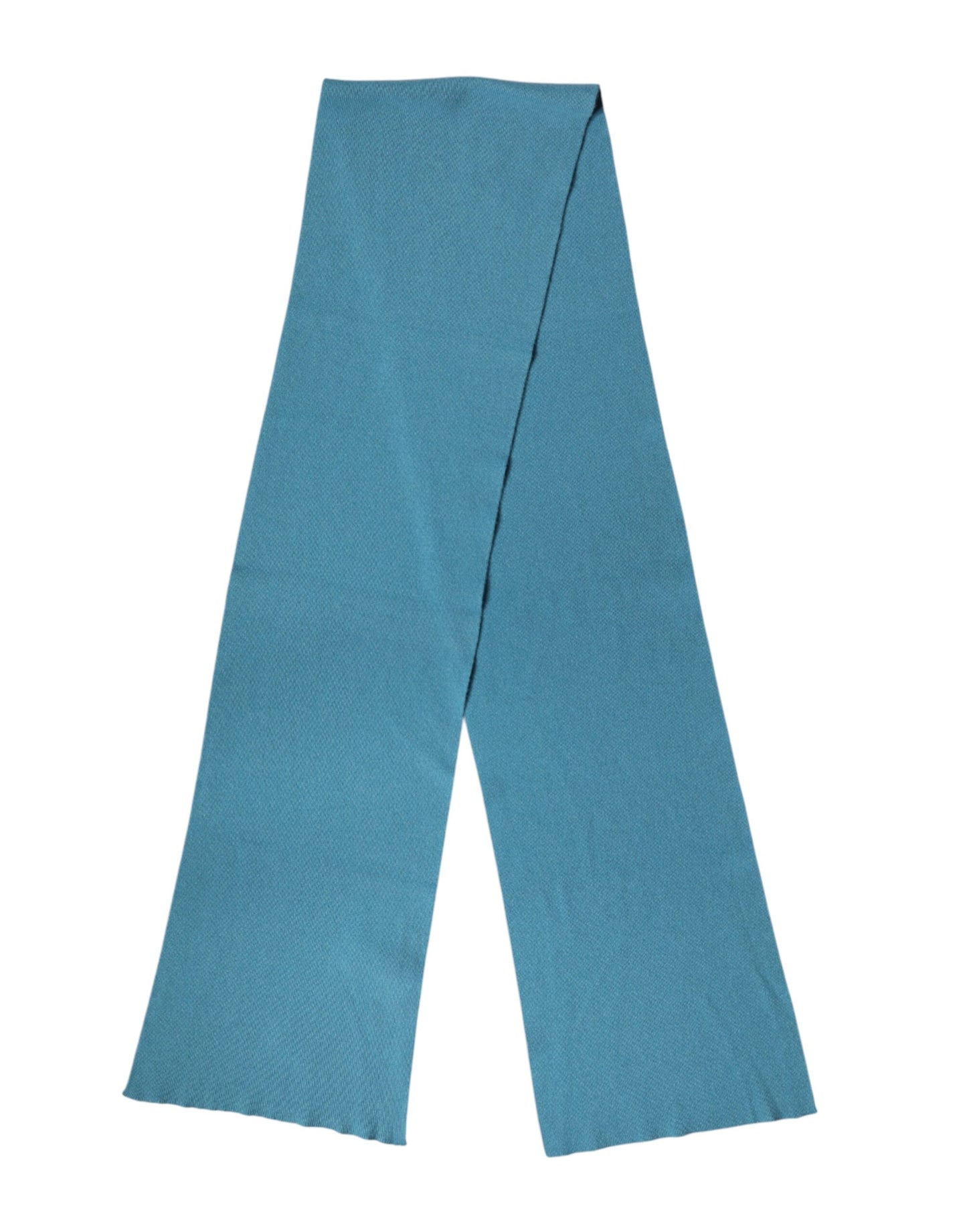 وشاح دولتشي آند غابانا الأزرق من الكشمير المحبوك مع شال للرقبة