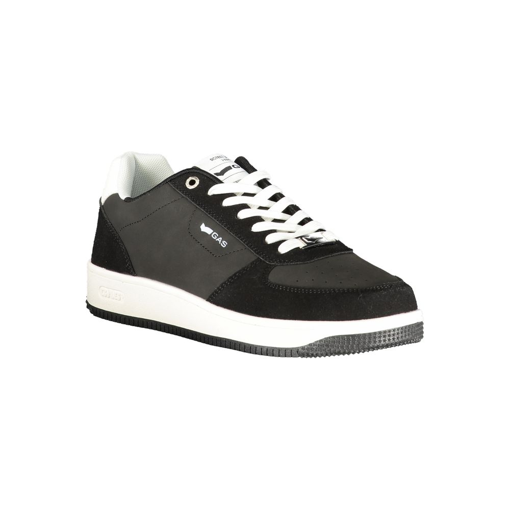 Gas Black Polyurethane Men Sneaker
