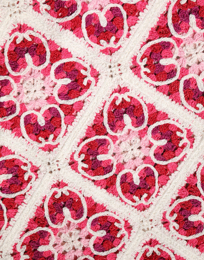 Dolce & Gabbana Multicolor Brick Stitched Crochet Mini Dress