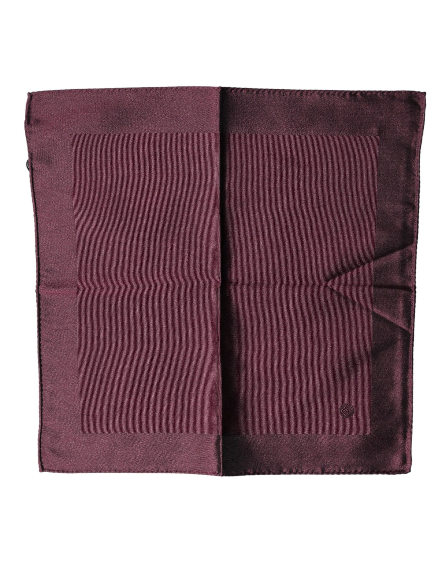 Dolce & Gabbana Maroon Logo Silk Square Handkerchief Scarf