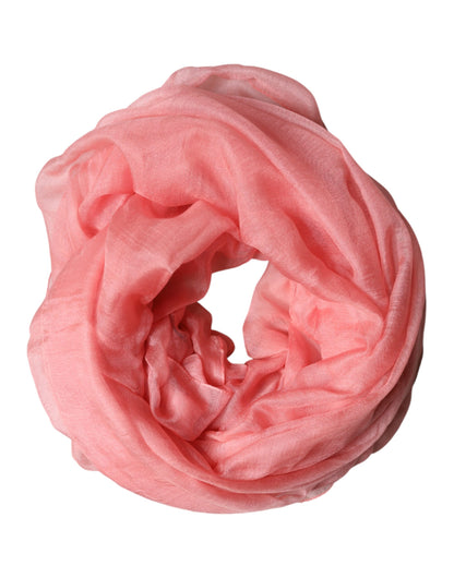 Dolce & Gabbana Light Pink Cashmere Neck Wrap Shawl Scarf