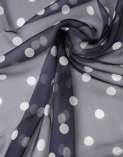 Dolce & Gabbana Blue Polka Dot Silk Neck Wrap Shawl 205cm x 132cm Scarf