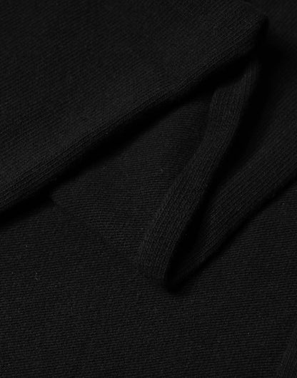 Dolce & Gabbana Black Wool Knit Neck Wrap Shawl Men Scarf