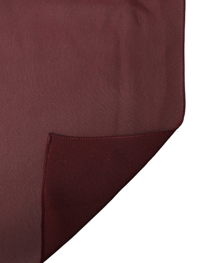 Dolce & Gabbana Maroon Silk Stole Neck Wrap Shawl Men 200cm x 130cm  Scarf