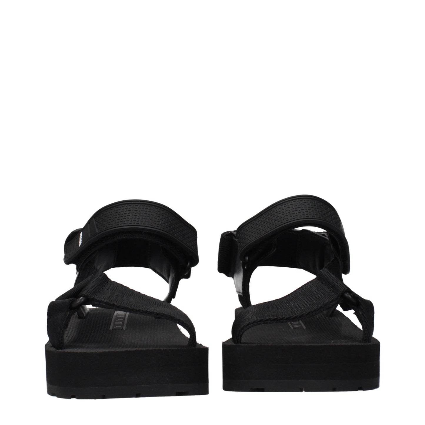 Prada Black Fabric Sandals