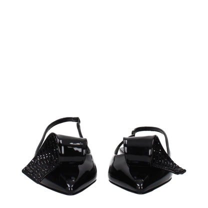 Prada Black Leather Sandals
