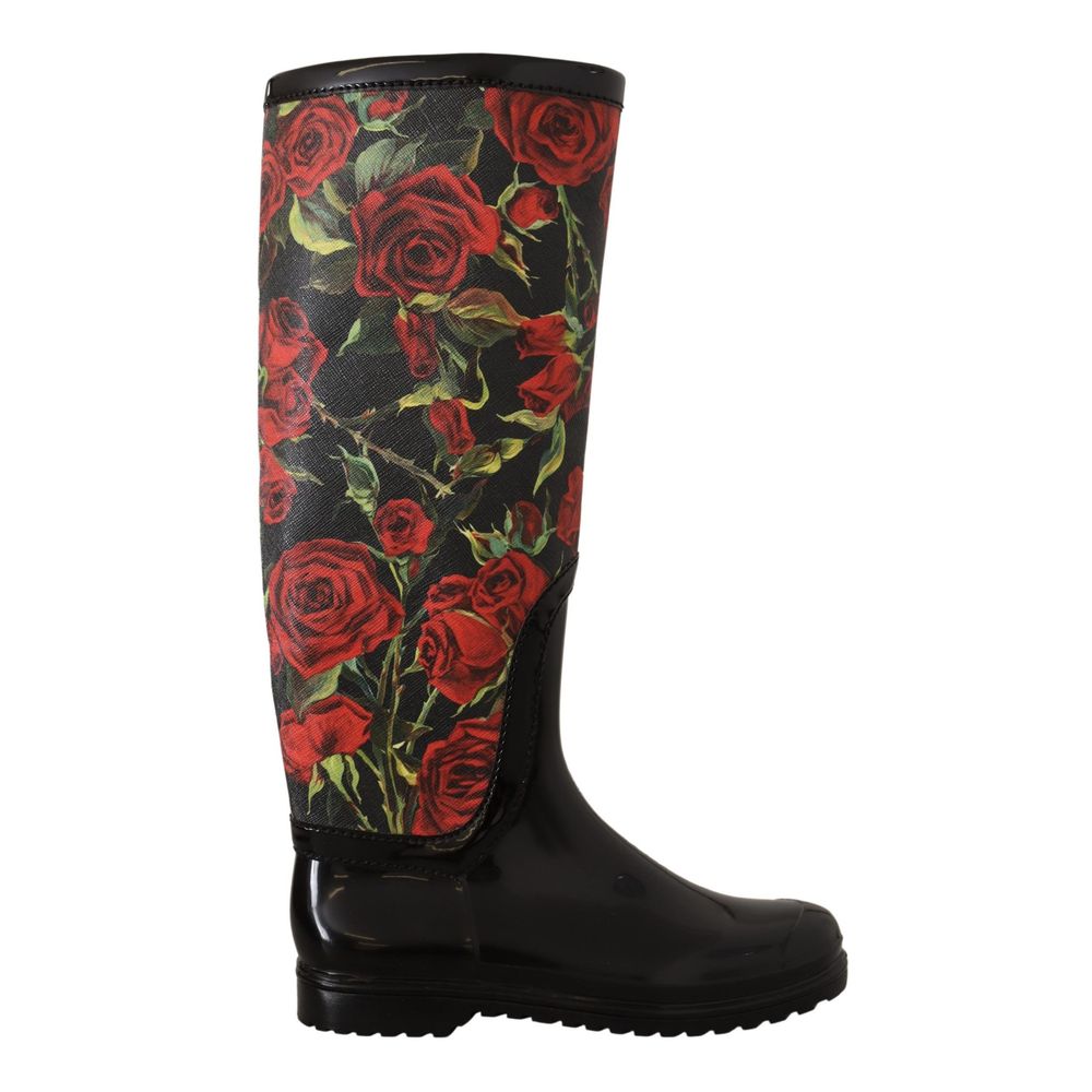 Dolce & Gabbana Black Polyvinyl Rain Boots
