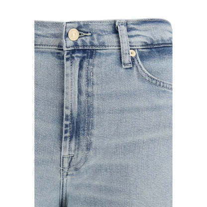 7FOR Blue Cotton Relaxed Fit Jeans