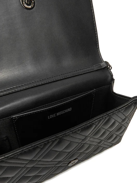 حقيبة كروس مبطنة باللون الأسود من لوف موسكينو